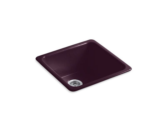 KOHLER K-6587-PLM Iron/Tones 20-7/8" x 20-7/8" x 10" Top-mount/undermount single-bowl kitchen sink