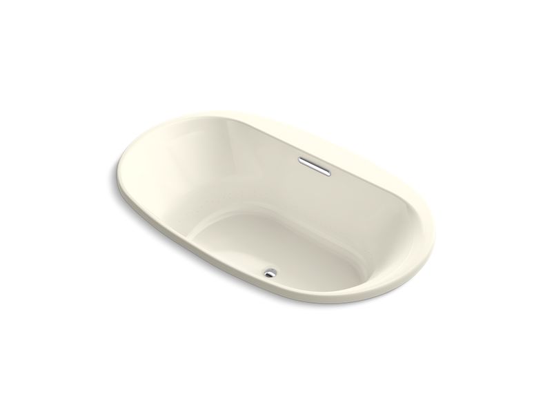 KOHLER K-5718-GHVB-96 Underscore 71-1/2" X 41-1/2" Drop-In Vibracoustic Bath W/ Heated Bubblemassage In Biscuit