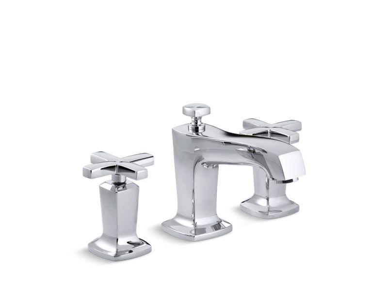 KOHLER K-16232-3-CP Margaux Widespread bathroom sink faucet with cross handles