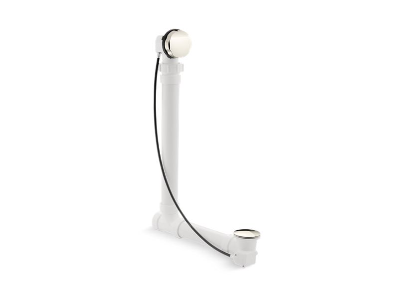KOHLER K-7213-SN Vibrant Polished Nickel Clearflo Cable bath drain with PVC tubing