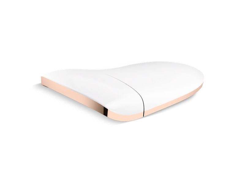 KOHLER Eir K-79208-RGD Vibrant Rose Gold Elongated toilet seat lid with accent band