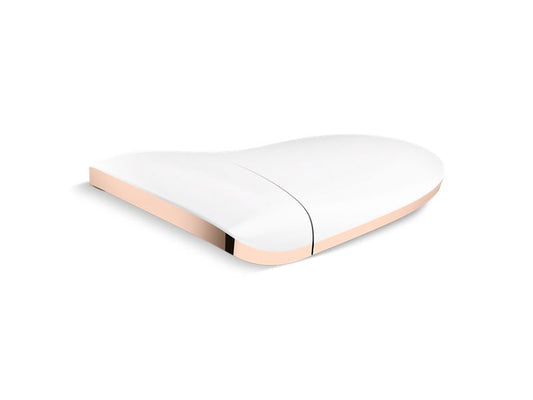 KOHLER K-79208-RGD Vibrant Rose Gold Eir Elongated toilet seat lid with accent band