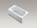 KOHLER K-1357-GHLA-0 Devonshire 60" x 32" Heated BubbleMassage air bath, alcove, left drain