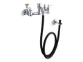 KOHLER K-8928-CP Double lever handle service sink faucet with loose-key stops, rubber hose, wall hook and lever handles