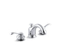 KOHLER K-12265-4-CP Fairfax Widespread bathroom sink faucet with lever handles