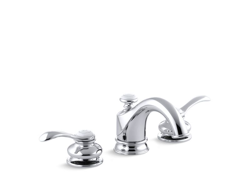 KOHLER K-12265-4-CP Fairfax Widespread bathroom sink faucet with lever handles