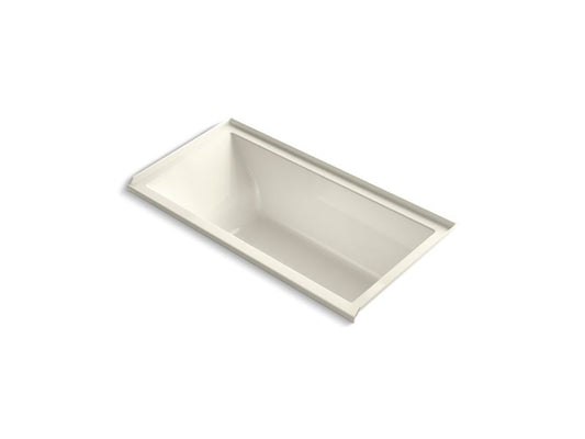 KOHLER K-1167-GHVR-96 Underscore 60" X 30" Alcove Vibracoustic Bath With Heated Bubblemassage, Right Drain In Biscuit