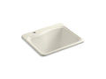 KOHLER K-6657-1-96 River Falls 25" x 22' x 14-15/16" top-mount utility sink with single faucet hole on deck on left side