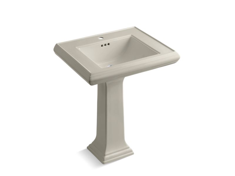 KOHLER K-2258-1-G9 Memoirs Classic Classic 27" pedestal bathroom sink with single faucet hole