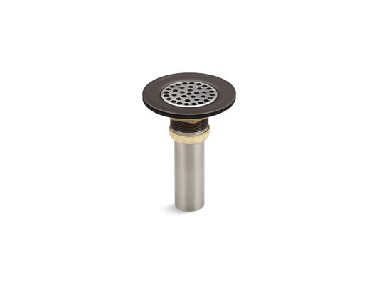 KOHLER K-8807-2BZ Oil-Rubbed Bronze Brass sink drain and strainer with tailpiece for 3-1/2" to 4" outlet