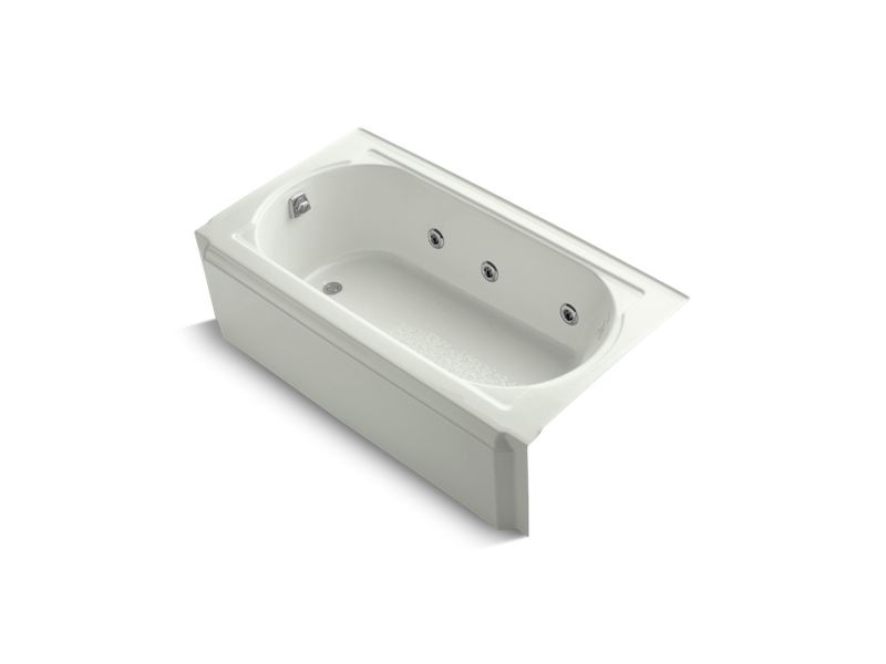 KOHLER K-723-H2-NY Memoirs 60" x 33-3/4" alcove whirlpool with left-hand drain and heater without jet trim