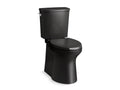 KOHLER K-20450-7 Irvine Two-piece elongated toilet with skirted trapway, 1.28 gpf In Black Black