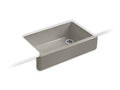 KOHLER K-6489-K4 Whitehaven Undermount single-bowl farmhouse kitchen sink with tall apron