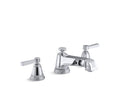 KOHLER K-T13140-4B-CP Pinstripe Deck-mount bath faucet trim for high-flow valve with lever handles, valve not included