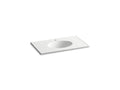 KOHLER Ceramic/Impressions K-2798-1-G81 White Impressions 37" Vitreous china vanity top with integrated oval sink