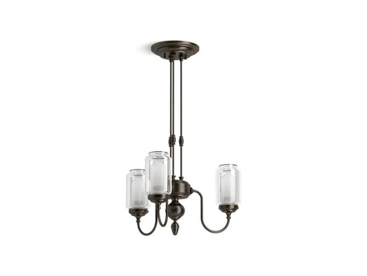 KOHLER K-22657-CH03-BZL Oil-Rubbed Bronze Artifacts Three-light chandelier