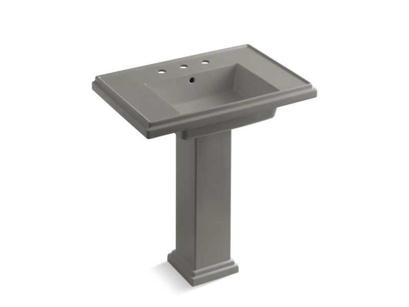 KOHLER K-2845-8-K4 Tresham 30" pedestal bathroom sink with 8" widespread faucet holes