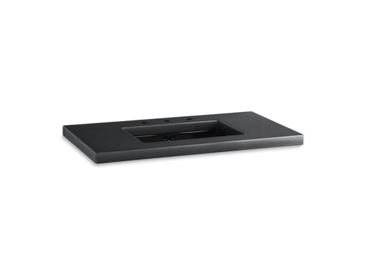 KOHLER K-3028-K2 Kathryn 42" x 22" Enameled lavastone tabletop drilled with 10" centers and cut for K-2297-G undermount bathroom sink