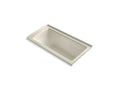 KOHLER Archer K-1947-GHRF-47 Almond 60" x 30" alcove Heated BubbleMassage air bath, right drain