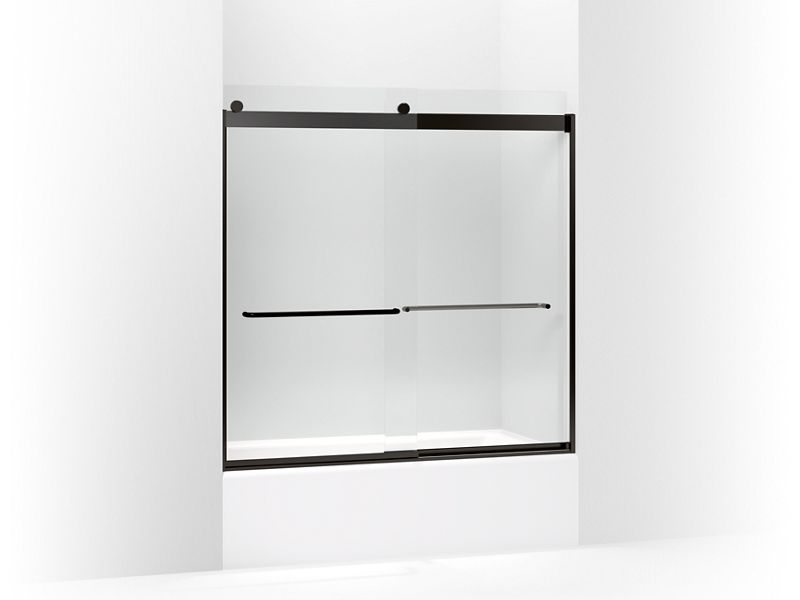 KOHLER K-706005-L-ABZ Levity Sliding bath door, 59-3/4" H x 54 - 57" W, with 1/4" thick Crystal Clear glass