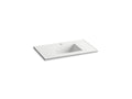 KOHLER K-2781-1-G81 Ceramic/Impressions 37" rectangular vanity-top bathroom sink with single faucet hole