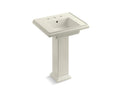 KOHLER K-2844-8-96 Tresham 24" pedestal bathroom sink with 8" widespread faucet holes