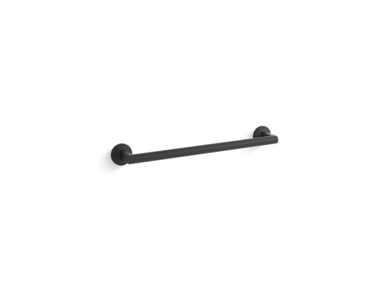 KOHLER K-78372-BL Matte Black Components 18" towel bar