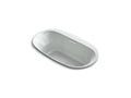 KOHLER K-5716-GHVB-95 Underscore 65-1/2" X 35-3/4" Drop-In Vibracoustic Bath With Heated Bubblemassage In Ice Grey