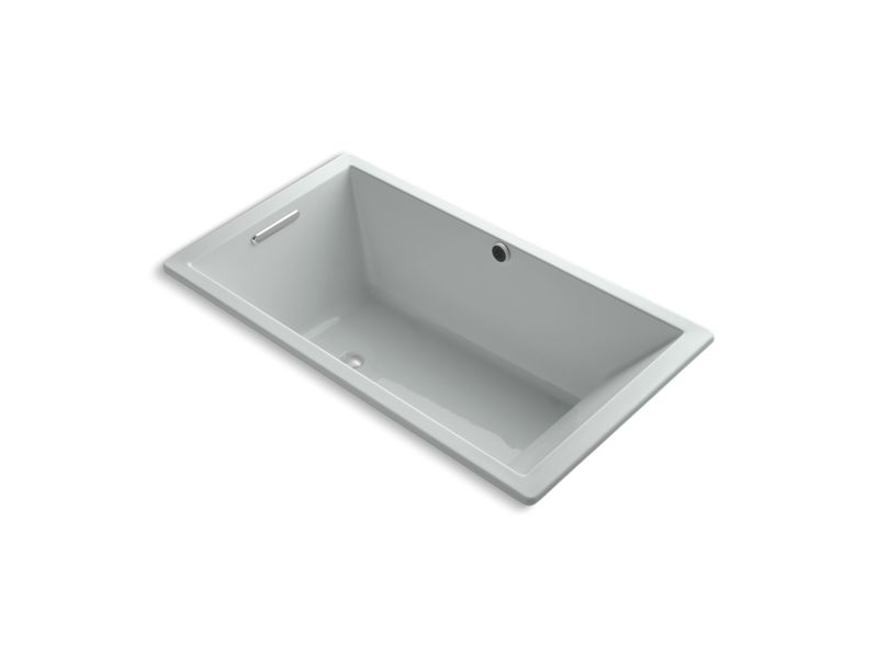 KOHLER K-1136-W1-95 Ice Grey Underscore 66" x 36" drop-in bath with Bask heated surface and end drain