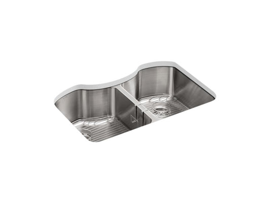 KOHLER K-3843-NA Octave 32" x 20-1/4" x 9-5/16" Undermount double-equal kitchen sink