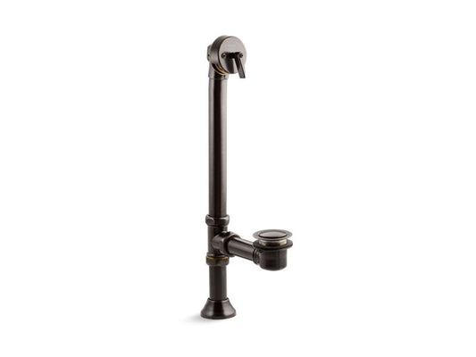 KOHLER K-7178-2BZ Oil-Rubbed Bronze Iron Works Decorative 1-1/2" adjustable pop-up bath drain for 5' whirlpool with tailpiece