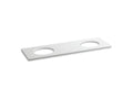 KOHLER K-5434-S33 Solid/Expressions 73" vanity-top with double Verticyl oval cutout