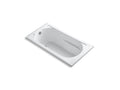KOHLER K-1184-W1-0 Devonshire 60" x 32" drop-in bath with Bask heated surface and reversible drain