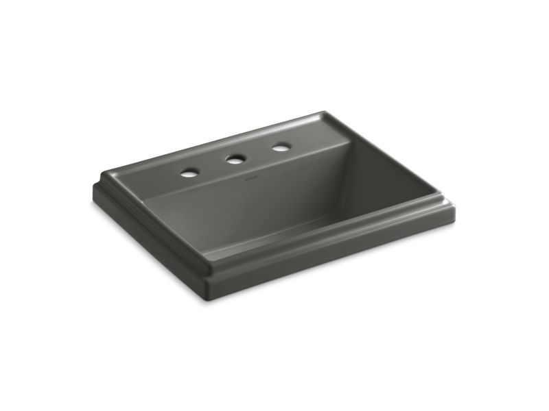 KOHLER K-2991-8-58 Tresham Rectangle Drop-in bathroom sink with 8" widespread faucet holes
