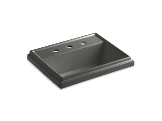 KOHLER K-2991-8-58 Tresham Rectangle Drop-in bathroom sink with 8" widespread faucet holes