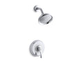 KOHLER K-TS12014-4-CP Fairfax Rite-Temp(R) shower valve trim with lever handle and 2.5 gpm showerhead