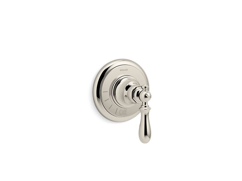 KOHLER K-T72771-9M-SN Vibrant Polished Nickel Artifacts Volume control valve trim with swing lever handle