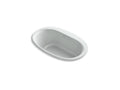 KOHLER K-5714-VBW-95 Underscore 59-3/4" X 35-3/4" Drop-In Vibracoustic Bath With Bask Heated Surface In Ice Grey