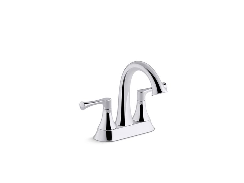 KOHLER K-R78046-4D-CP Lilyfield Centerset bathroom sink faucet, 1.2 gpm In Polished Chrome