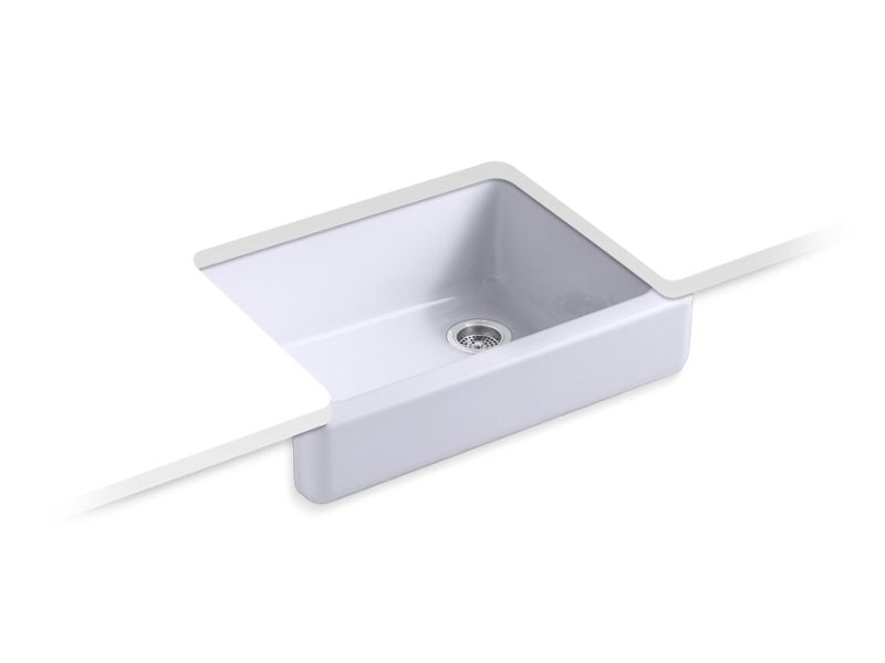 KOHLER K-6486-GRL Whitehaven 29-1/2" x 21-9/16" x 9-5/8" Undermount single-bowl farmhouse kitchen sink