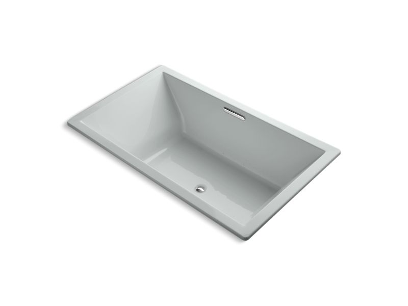KOHLER K-1174-GHVB-95 Underscore 72" X 42" Drop-In Vibracoustic Bath With Heated Bubblemassage In Ice Grey