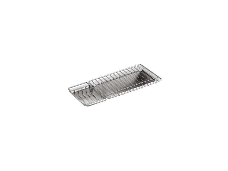 KOHLER K-3154-NA Not Applicable Undertone Trough 22" x 8-1/4" x 5-1/4" undermount single-bowl kitchen sink, includes wire basket and rack