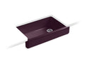 KOHLER K-6488-PLM Whitehaven 35-1/2" x 21-9/16" x 9-5/8" Undermount single-bowl farmhouse kitchen sink