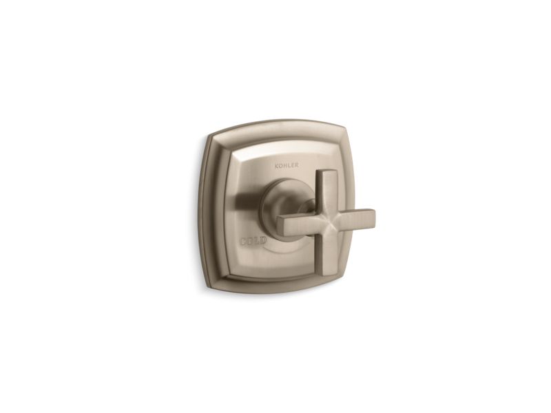 KOHLER K-T16239-3-BV Margaux Valve trim with cross handle for thermostatic valve, requires valve