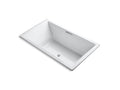 KOHLER K-1174-GHVB-0 Underscore 72" X 42" Drop-In Vibracoustic Bath With Heated Bubblemassage In White