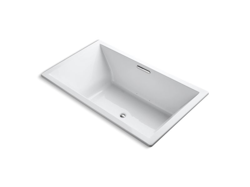 KOHLER K-1174-GHVB-0 Underscore 72" X 42" Drop-In Vibracoustic Bath With Heated Bubblemassage In White