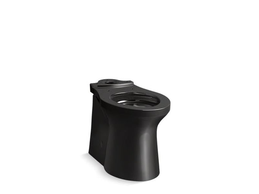 KOHLER K-20485-7 Black Black Irvine Comfort Height Elongated chair-height toilet bowl with skirted trapway, seat not included