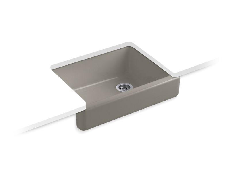 KOHLER K-6486-K4 Whitehaven 29-1/2" x 21-9/16" x 9-5/8" Undermount single-bowl farmhouse kitchen sink