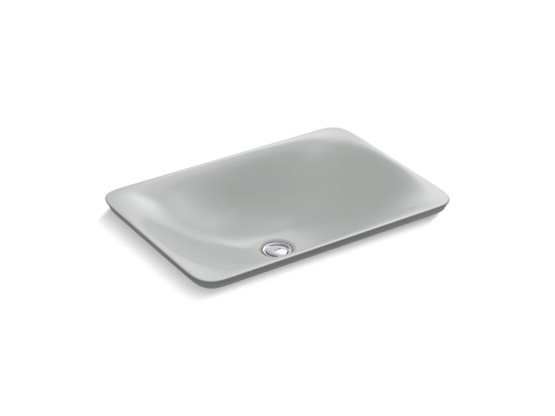 KOHLER K-7799-95 Carillon 21-1/4" Rectangular Drop-In Bathroom Sink, No Overflow In Ice Grey