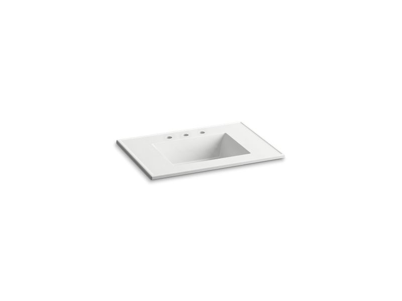 KOHLER K-2779-8-G81 Ceramic/Impressions 31" rectangular vanity-top bathroom sink with 8" widespread faucet holes